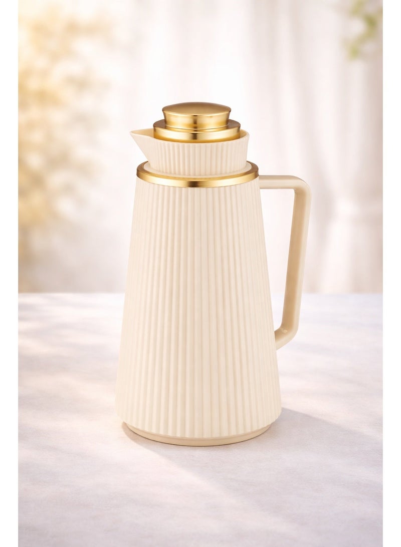 هوست 🫖 ترمس شاي هوست HOST – لون عاجي أنيق | سعة 1.3 لتر - Image 1